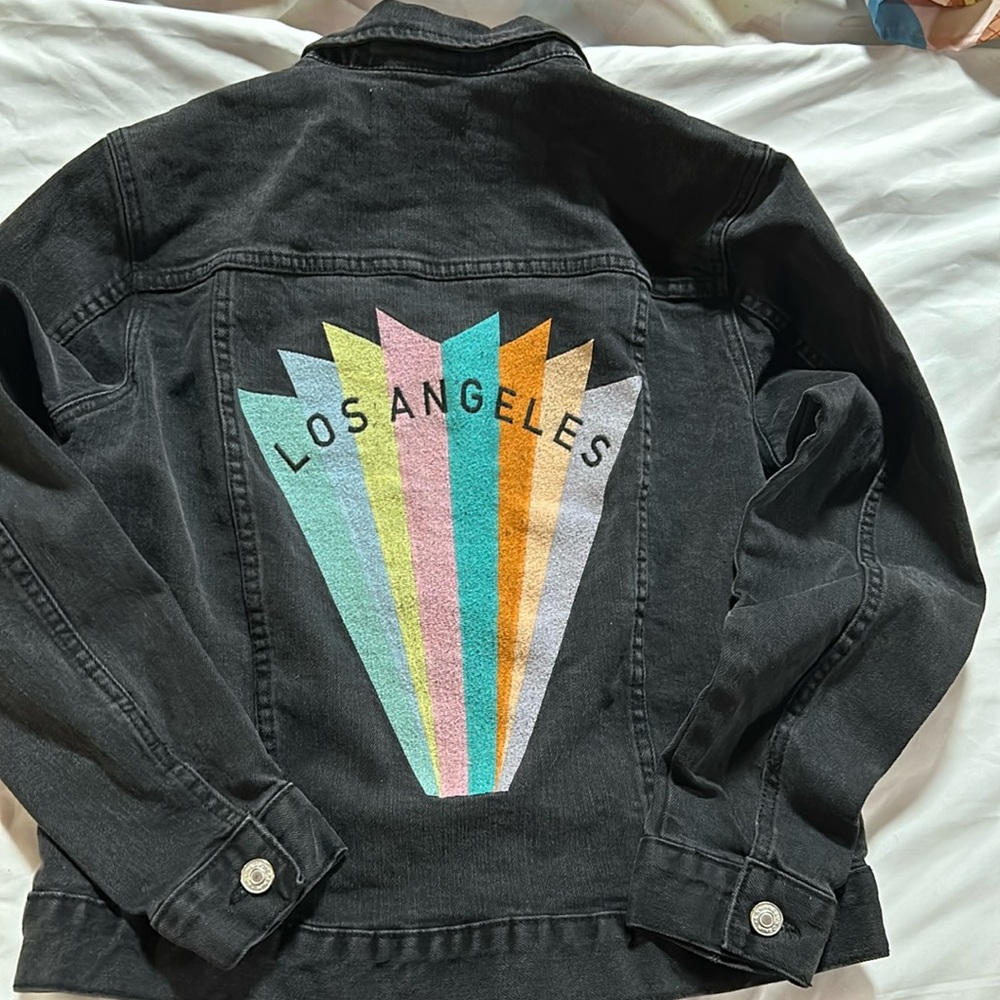 Pacsun small Jean jack. Los Angeles  embroidery great condition.